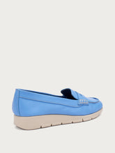 ComfortTech-Mokassin aus Leder - Blau | FRAU