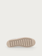 Laser-etched laminated leather ballet flats - Silver | FRAU