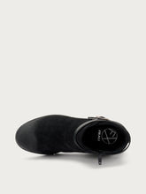 Stivaletti comfort in crosta ingrassata effetto vintage - Nero | FRAU