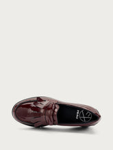 Comfortable patent leather loafers - Wine | FRAU