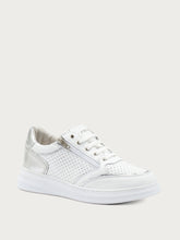 ComfortTech-Sneaker aus gestanztem Leder mit Reißverschluss - OFFWHITEsilber | FRAU