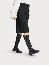 Stretch boots with lug sole - Black | FRAU