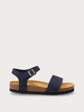 Sandali a fascia con fussbet in sughero - Blu | FRAU
