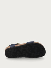 Sandali a fascia con fussbet in sughero - Blu | FRAU