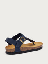 Thong sandals with cork footbed - Blue | FRAU