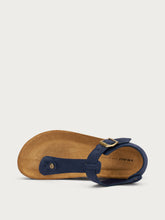 Thong sandals with cork footbed - Blue | FRAU