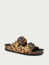Animal-print double-strap sliders - Siena | FRAU
