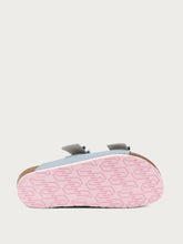 Two-strap leather sliders with logo - Xeno | FRAU