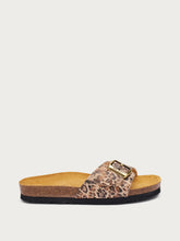 Pantoletten aus Leder mit Animal-Print - Leo | FRAU