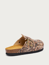Sabot aus Leder mit Animal-Print - Leo | FRAU