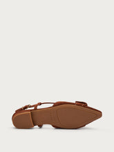 Suede slingbacks with buckle - Cinnamon | FRAU