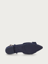 Slingback in suede con fibbia - Blu Navy | FRAU