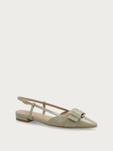 Slingback aus Lackleder mit Schnalle - Weide | FRAU
