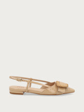 Slingback aus Lackleder mit Bast-Detail - Sand | FRAU