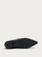 Leather pointed-toe ballet flats - Black | FRAU