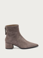 Heeled suede ankle boots - Asphalt | FRAU