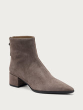 Heeled suede ankle boots - Asphalt | FRAU