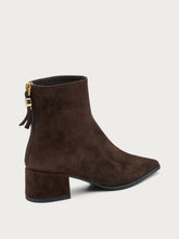 Heeled suede ankle boots - Cocoa | FRAU