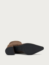 Heeled suede ankle boots - Cocoa | FRAU