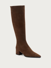 Heeled suede boots - Cocoa | FRAU