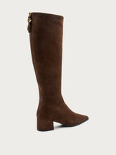 Heeled suede boots - Cocoa | FRAU
