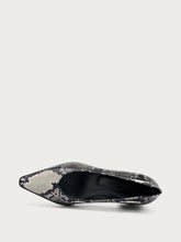 Snake-print leather Almond-Cut pumps - Rock | FRAU