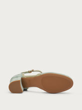 Suede T-bar pumps - Sage | FRAU