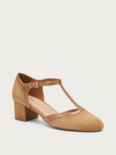 T-Bar-Pumps aus Veloursleder - Sattel | FRAU