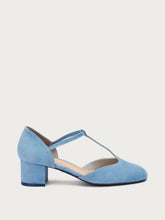 Ellin llea leather heeled shoes - Powder Blue | FRAU