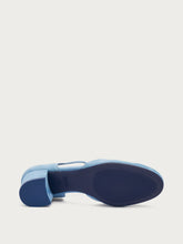 Ellin llea leather heeled shoes - Powder Blue | FRAU