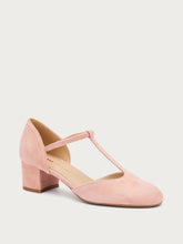 Ellin llea leather heeled shoes - Plaster pink | FRAU