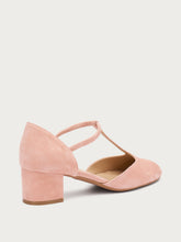 Ellin llea leather heeled shoes - Plaster pink | FRAU