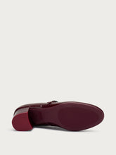 Creased-effect polished leather Mary Janes - Bordeaux | FRAU