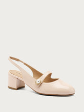 Slingback in vernice con perla - Cipria | FRAU