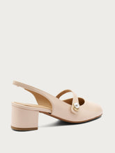 Slingback in vernice con perla - Cipria | FRAU