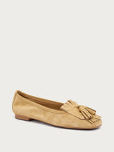 Mokassin aus Veloursleder mit Quasten - Weizen | FRAU