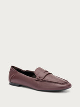 Leather ruched loafers - Dark Brown | FRAU