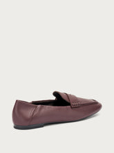 Leather ruched loafers - Dark Brown | FRAU