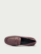 Leather ruched loafers - Dark Brown | FRAU