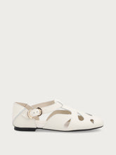 Leather cut-out sandals - Off White | FRAU