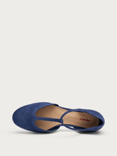 T-Strap-Ballerina aus Veloursleder - Abgrund | FRAU