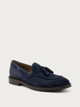 Suede loafers with tassel - Blue | FRAU