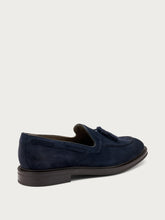 Suede loafers with tassel - Blue | FRAU