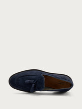 Suede loafers with tassel - Blue | FRAU