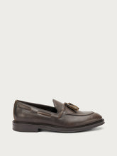 Vintage leather loafers with tassels - Antique Brown | FRAU