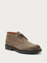 Suede desert boots with antiqued finish - Mink | FRAU
