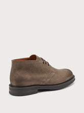 Suede desert boots with antiqued finish - Mink | FRAU