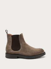 Suede Chelsea boots with antiqued finish - Mink | FRAU