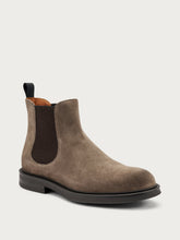 Suede Chelsea boots with antiqued finish - Mink | FRAU