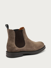 Suede Chelsea boots with antiqued finish - Mink | FRAU
